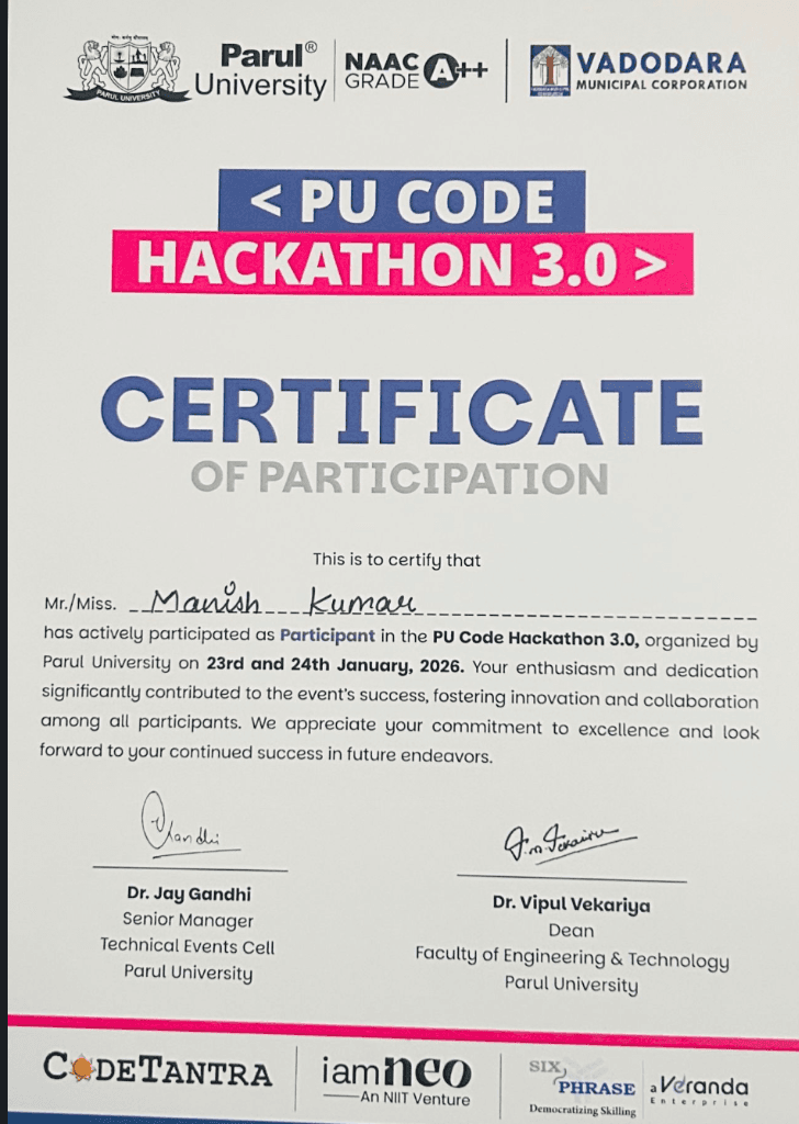 PU Code Hackathon 3.0